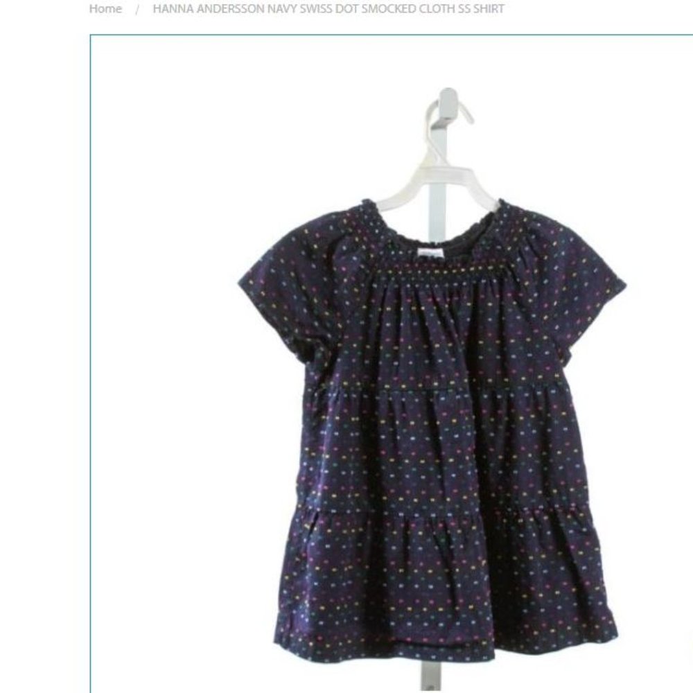 Hanna Andersson Swiss Dot Top - 4T NWT